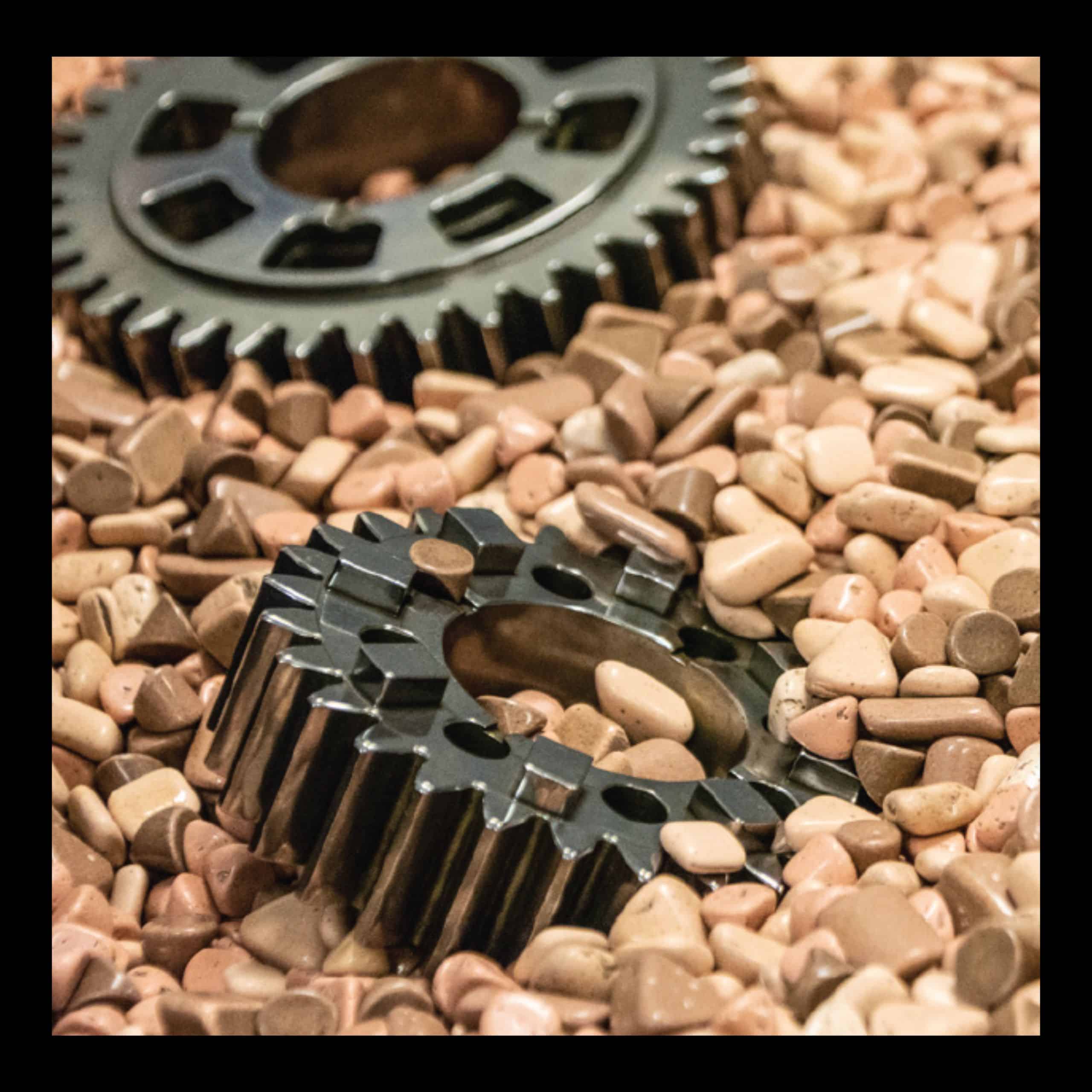 Metal parts in vibratory media