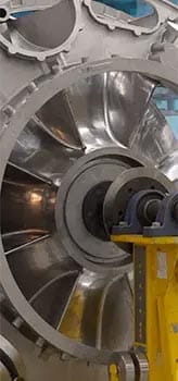 Surface finishing of cast titanium flow path channels is key to drag reduction and engine performance cast titanium