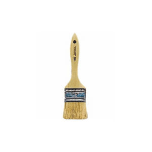 White Chinese Bristle Paint Brush, 5/16 in Thick x 1 in W, Wood Handle