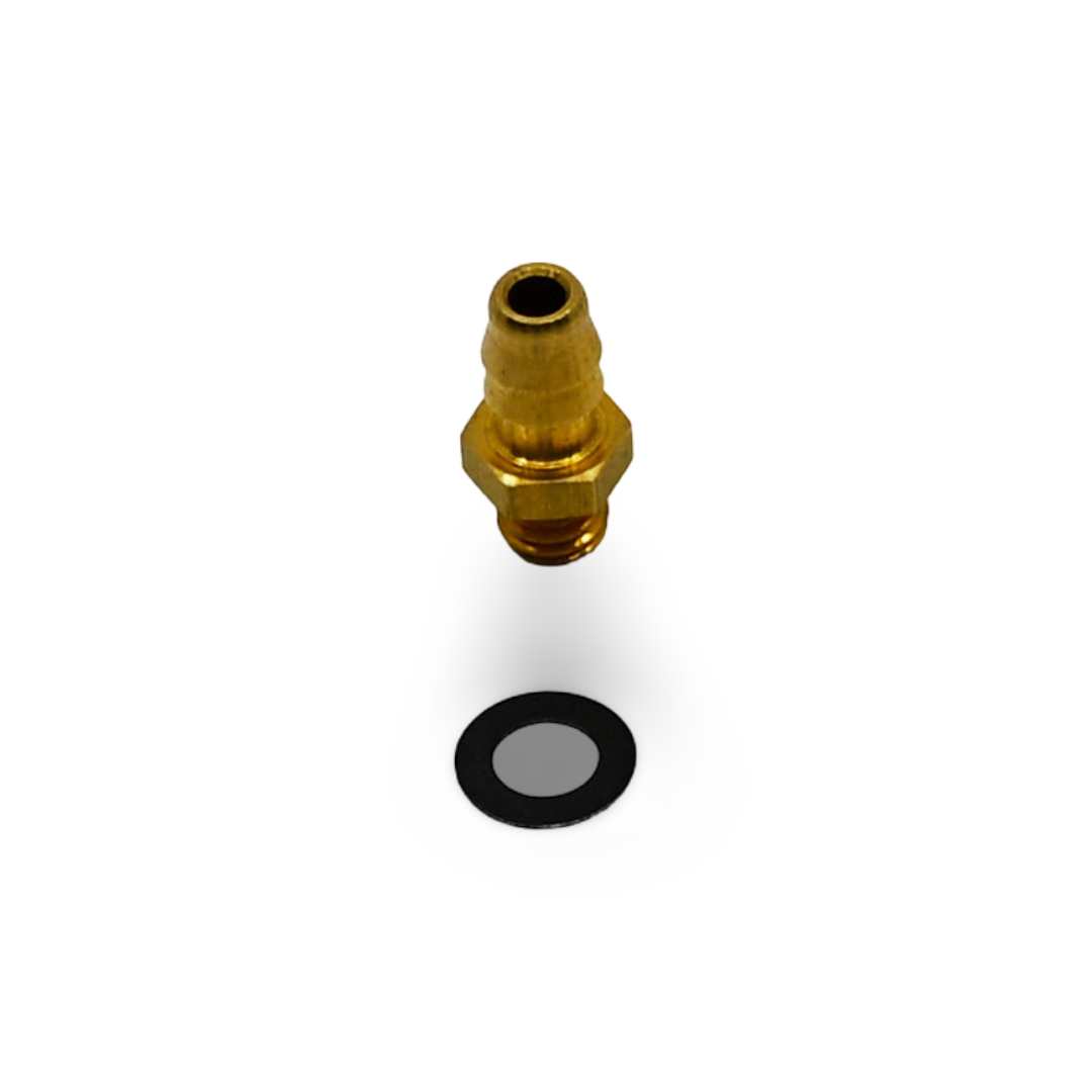Brass Connector, 1/4" Tube x 10-32, Empire Abrasive Equipment Company