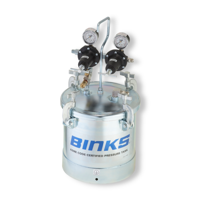 Paint Tank, 2.8 Gal, 2 Regulator, No Agitator, CFT