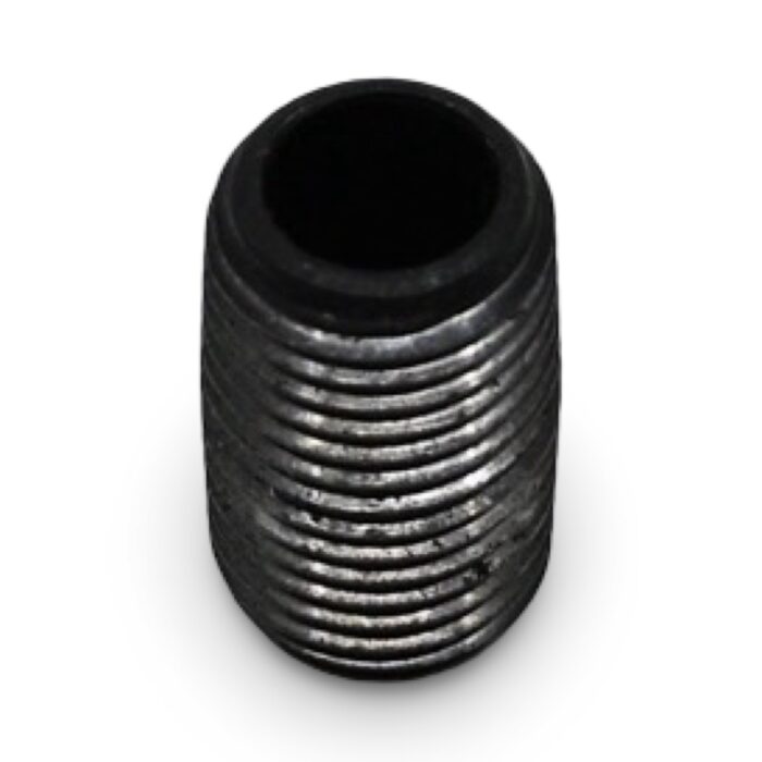 Pipe Nipple, 1/4" x Close, Black Mallable Iron, Empire Abrasive Equipment Company