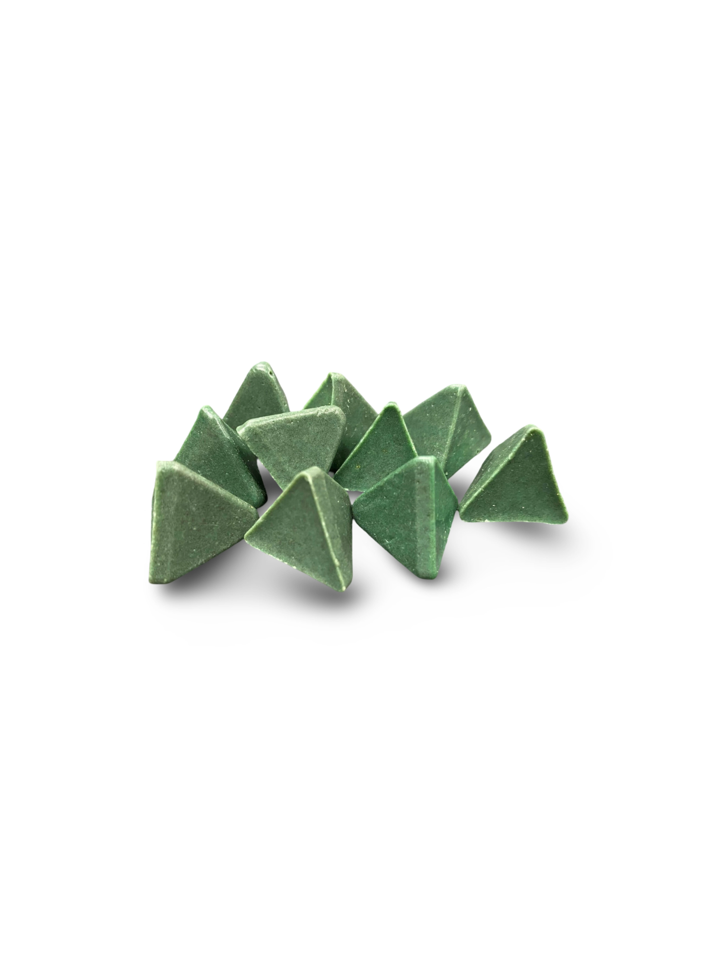 Tetrahedron Shape Plastic Tumbling Media, High Cut, RockRidge, 50 lb bag